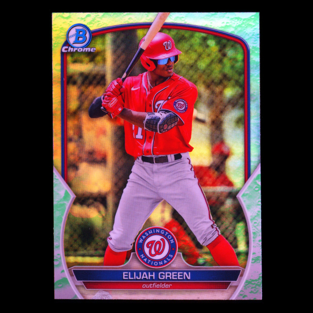 Elijah Green 2023 Bowman Chrome Prospects Lunar Glow Refractors Nationals