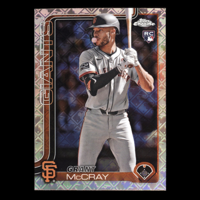 Grant McCray RC 2025 Topps Chrome Logofractor Rookie Giants