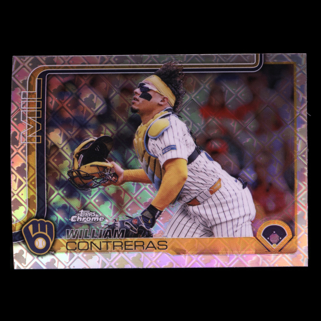 William Contreras 2025 Topps Chrome Logofractor Brewers