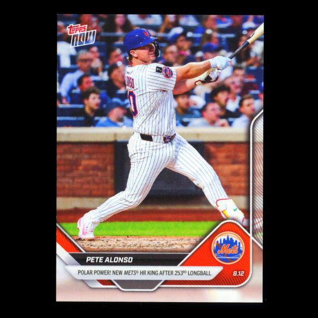 Pete Alonso 2025 Topps Now New Mets HR King After 253rd Longball | 553 (16)