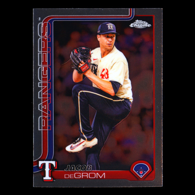 Jacob deGrom 2025 Topps Chrome Rangers