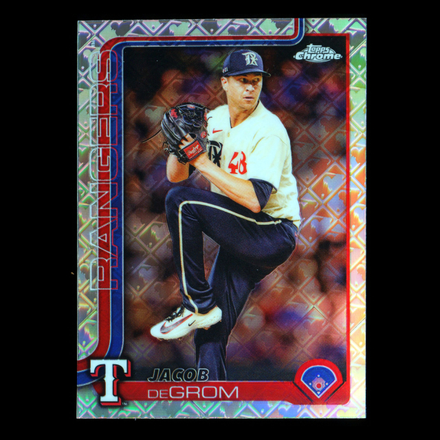 Jacob deGrom 2025 Topps Chrome Logofractor Rangers