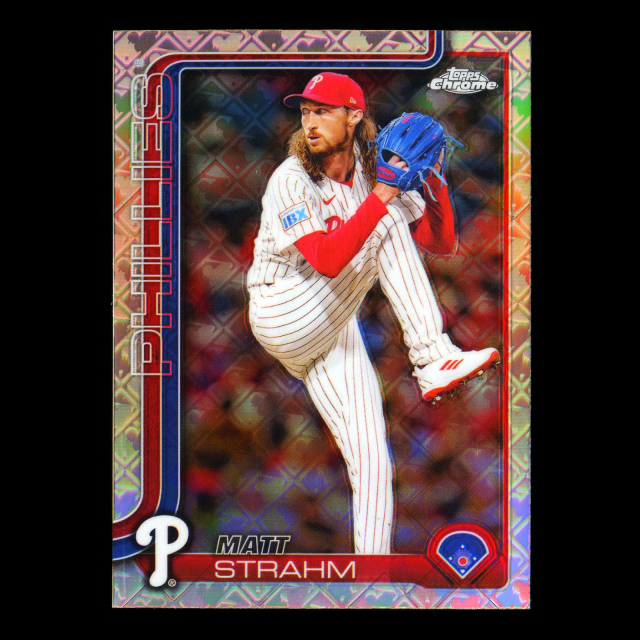 Matt Strahm 2025 Topps Chrome Logofractor Phillies