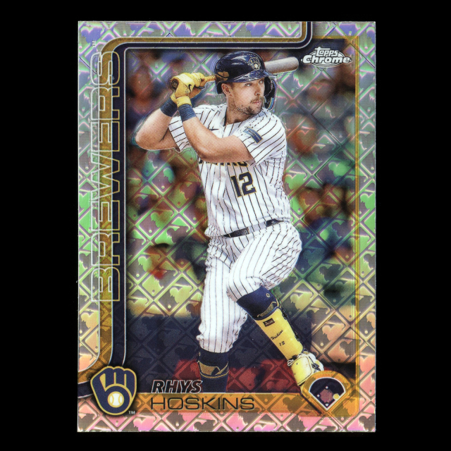 Rhys Hoskins 2025 Topps Chrome Logofractor Brewers