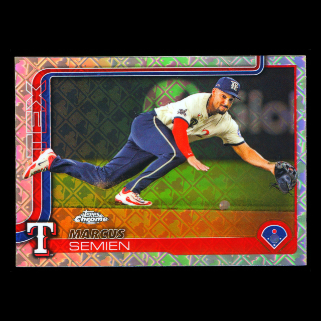 Marcus Semien 2025 Topps Chrome Logofractor Rangers
