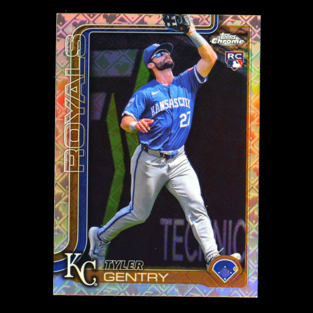 Tyler Gentry RC 2025 Topps Chrome Logofractor Rookie Rangers