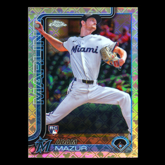 Adam Mazur RC 2025 Topps Chrome Logofractor Rookie Marlins