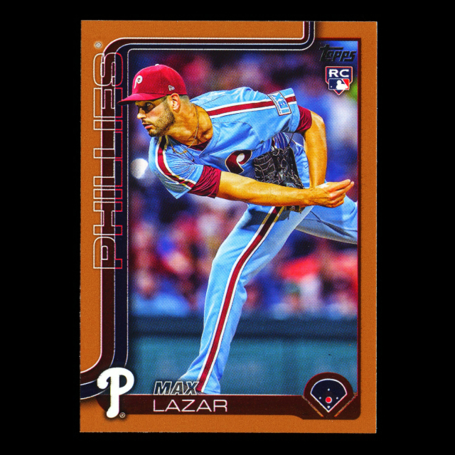 Max Lazar RC 2025 Topps Update Gold Rookie Phillies