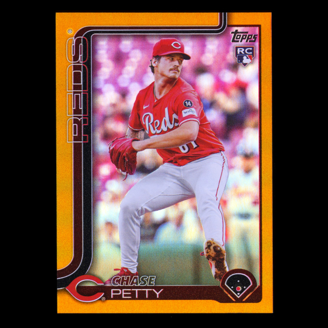 Chase Petty RC 2025 Topps Update Gold Rainbow Foil Rookie Reds 44/50