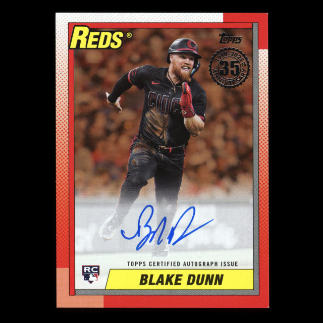 Blake Dunn Rookie 2025 Topps Update '90 Topps Autographs Rookie Reds 46/50