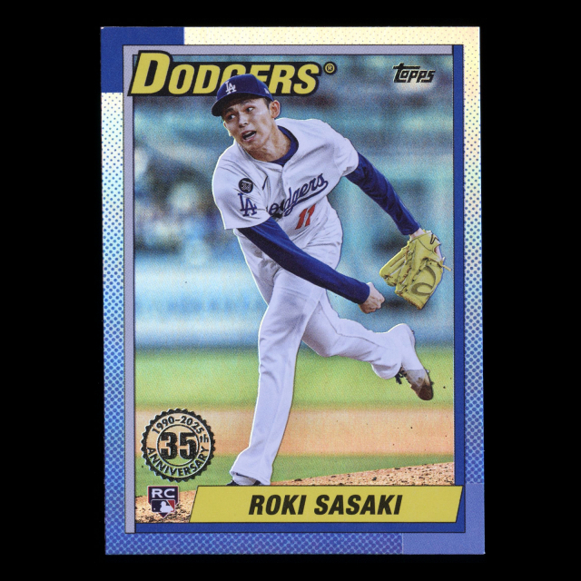 Roki Sasaki RC 2025 Topps Update '90 Topps Rookie Dodgers