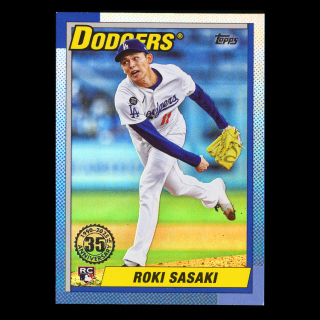 Roki Sasaki RC 2025 Topps Update '90 Topps Rookie Dodgers