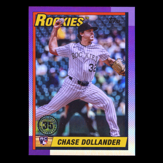 Chase Dollander RC 2025 Topps Update '90 Topps Rookie Rockies