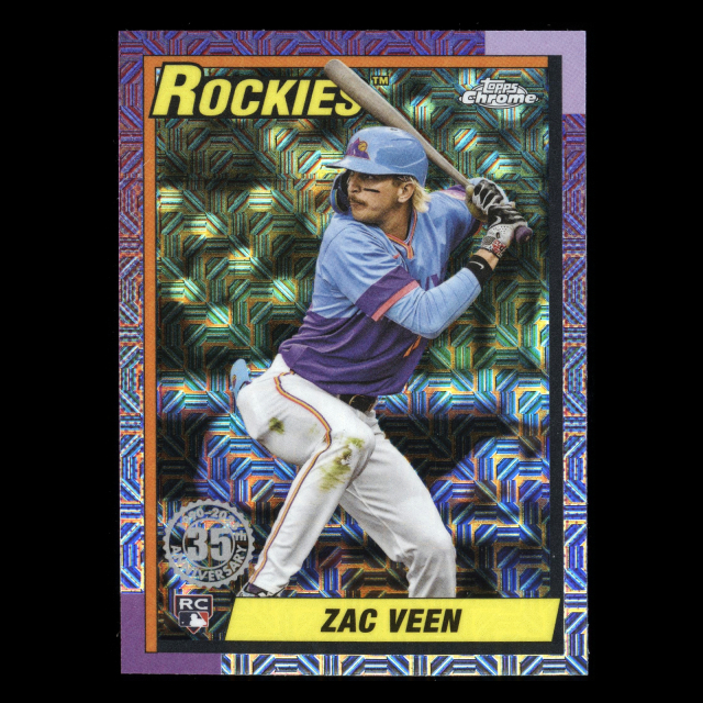 Zac Veen RC 2025 Topps Update '90 Topps Silver Pack Chrome Rookie Rockies