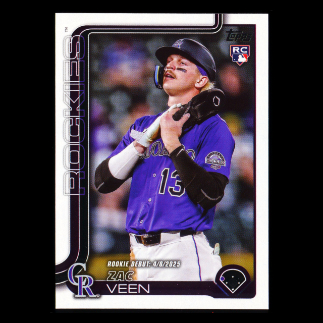 Zac Veen 2025 Topps Update Rookie Debut Rockies