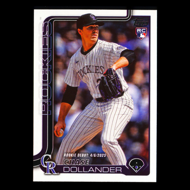 Chase Dollander 2025 Topps Update Rookie Debut Rockies