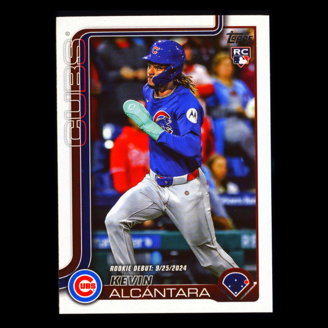 Kevin Alcntara 2025 Topps Update Rookie Debut Cubs