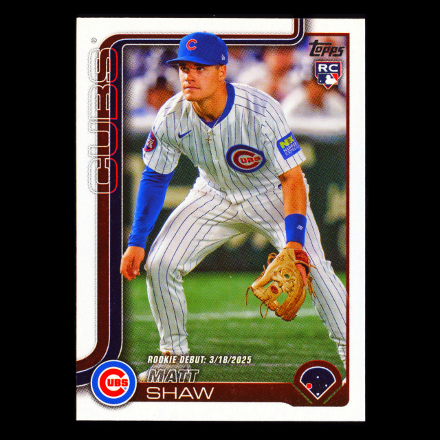 Matt Shaw 2025 Topps Update Rookie Debut Cubs