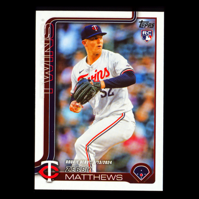 Zebby Matthews 2025 Topps Update Rookie Debut Twins