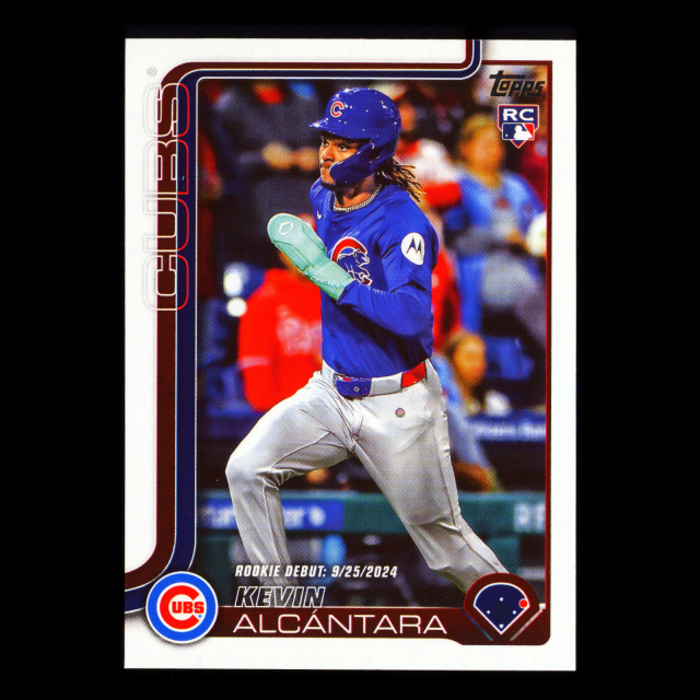 Kevin Alcntara 2025 Topps Update Rookie Debut Cubs