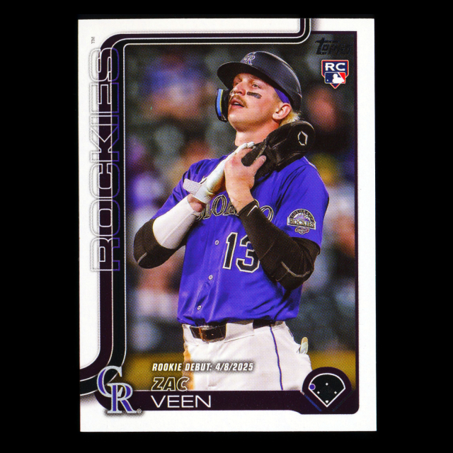 Zac Veen 2025 Topps Update Rookie Debut Rockies