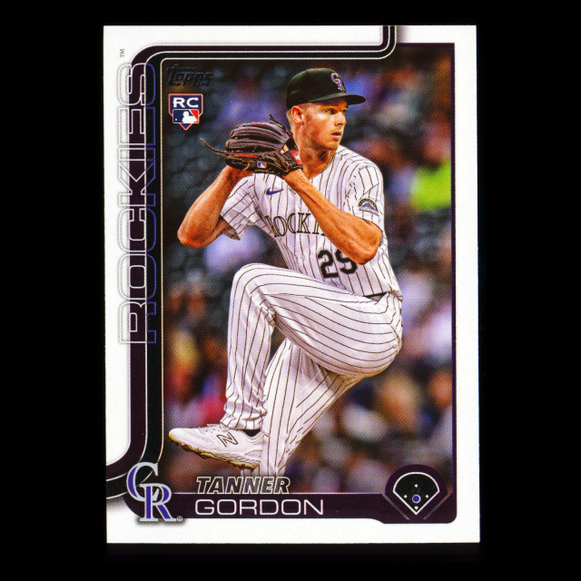 Tanner Gordon RC 2025 Topps Update Rookie Rockies