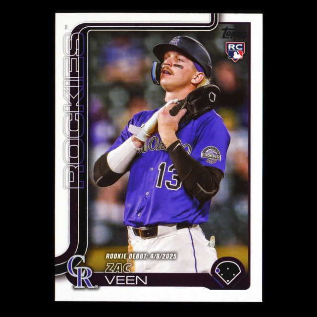 Zac Veen 2025 Topps Update Rookie Debut Rockies