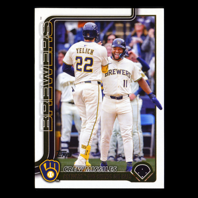 Christian Yelich - Jackson Chourio 2025 Topps Update Veteran Combos Brewers