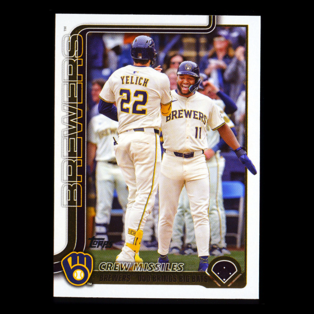 Christian Yelich - Jackson Chourio 2025 Topps Update Veteran Combos Brewers