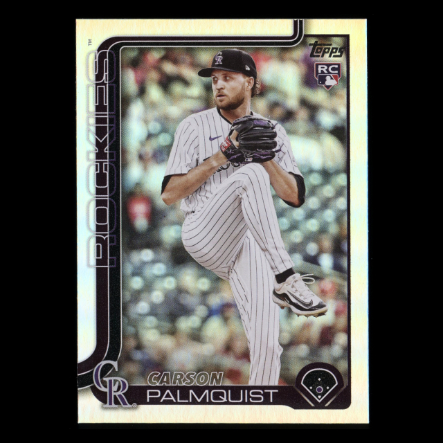 Carson Palmquist RC 2025 Topps Update Rainbow Foil Rookie Rockies