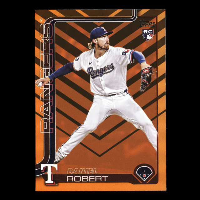 Daniel Robert RC 2025 Topps Update Orange and Black Foil Rookie Rangers