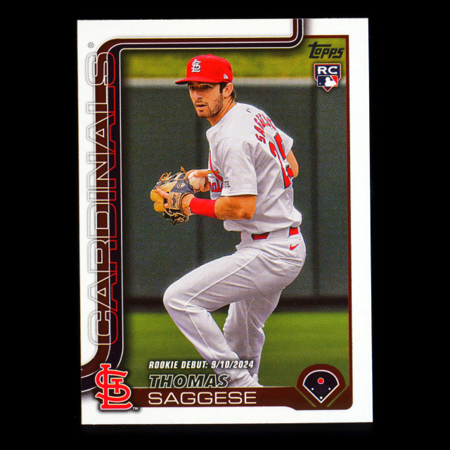 Thomas Saggese 2025 Topps Update Rookie Debut Cardinals