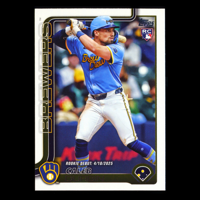 Caleb Durbin 2025 Topps Update Rookie Debut Brewers