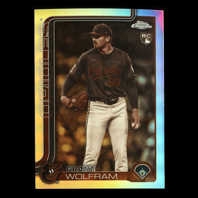 Grant Wolfram RC 2025 Topps Chrome Update Sepia Refractors Rookie Orioles