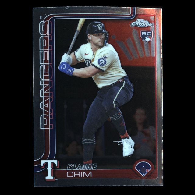 Blaine Crim RC 2025 Topps Chrome Update Rookie Rangers