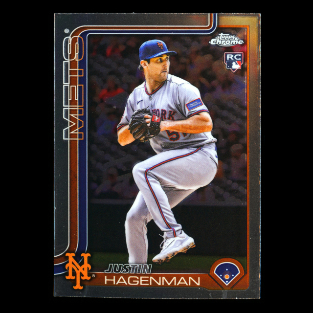 Justin Hagenman RC 2025 Topps Chrome Update Rookie Mets