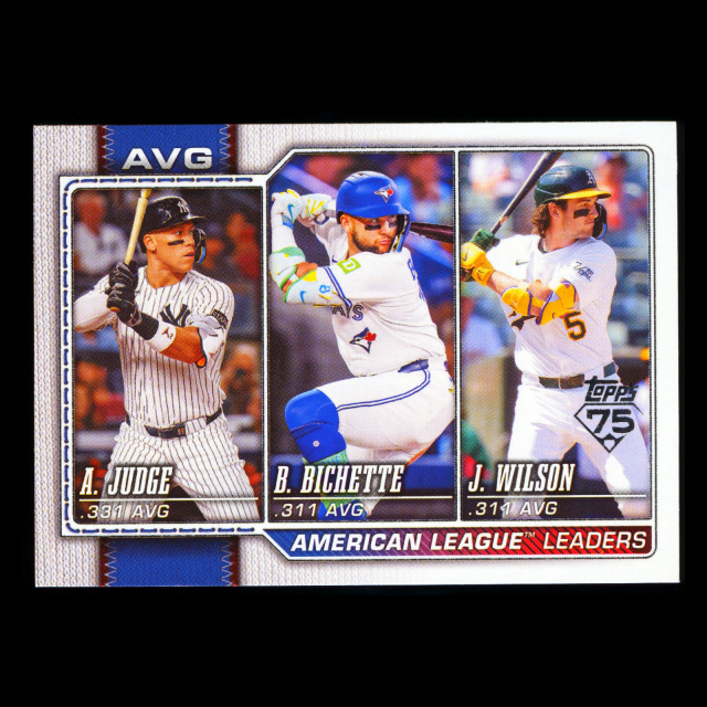 Wilson - Judge - Bichette 2026 Topps Leaders Athletics - Yankees - Blue Jays