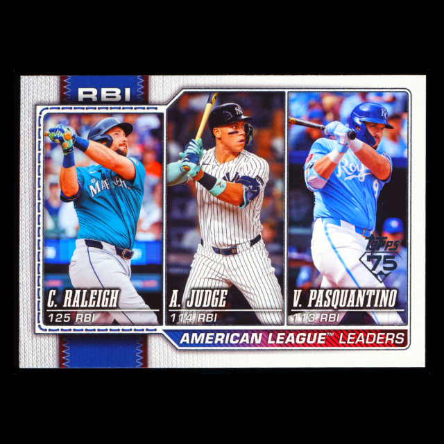 Pasquantino - Raleigh - Judge 2026 Topps Leaders Royals - Mariners - Yankees