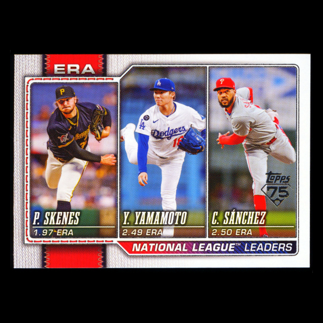 Yamamoto - Skenes - Snchez 2026 Topps Leaders Dodgers - Pirates - Phillies