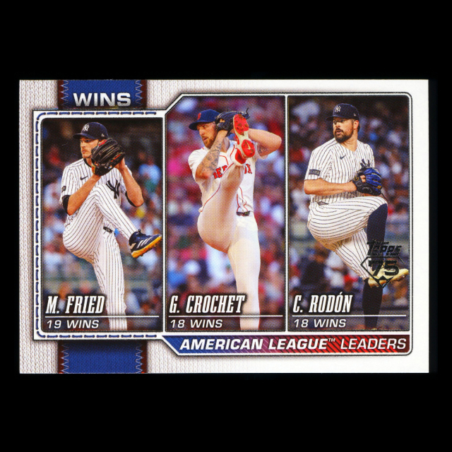 Fried - Crochet - Rodn 2026 Topps League Leaders Yankees - Red Sox - Yankees