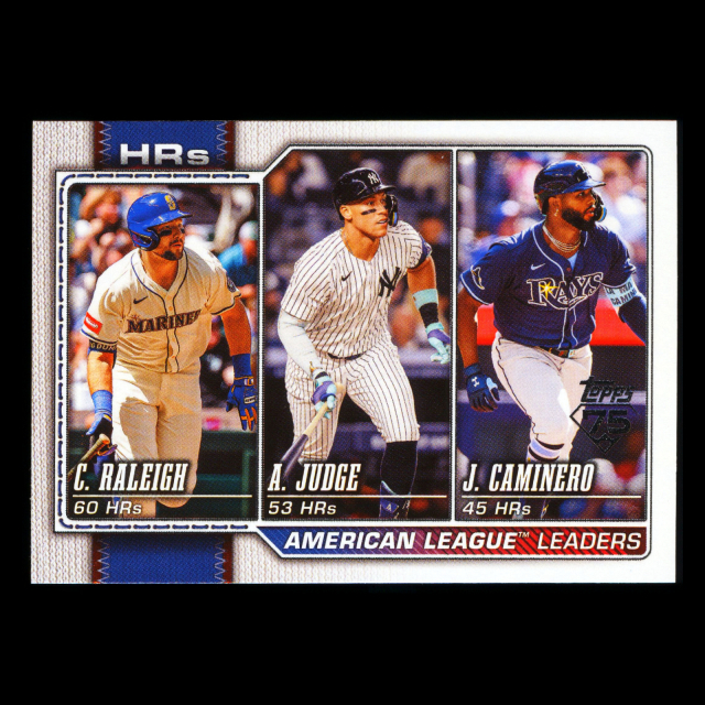 Judge - Caminero - Raleigh 2026 Topps League Leaders Yankees - Rays - Mariners