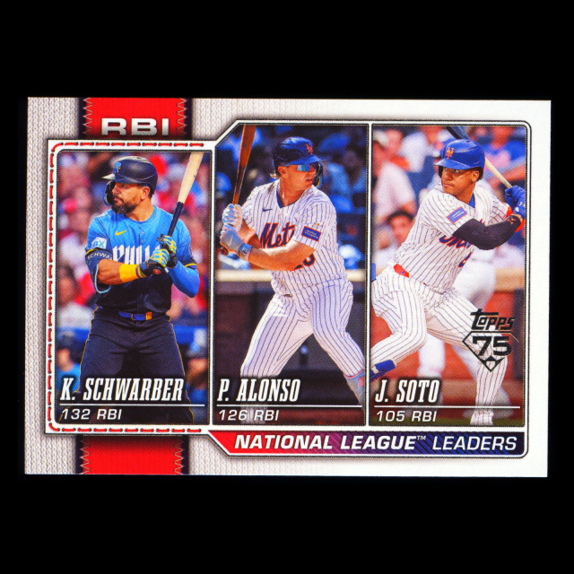 Alonso - Kyle Schwarber - Soto 2026 Topps League Leaders Mets - Phillies - Mets
