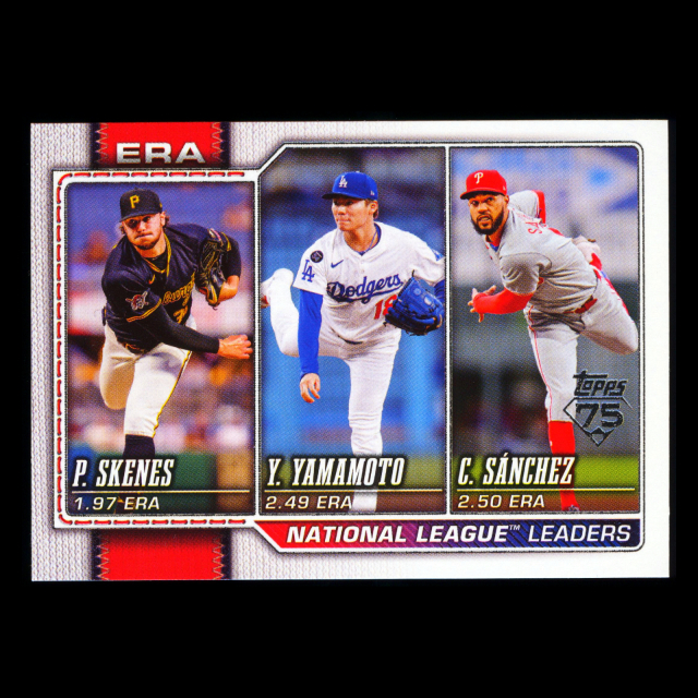 Yamamoto - Skenes - Snchez 2026 Topps Leaders Dodgers - Pirates - Phillies