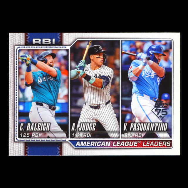 Pasquantino - Raleigh - Judge 2026 Topps Leaders Royals - Mariners - Yankees