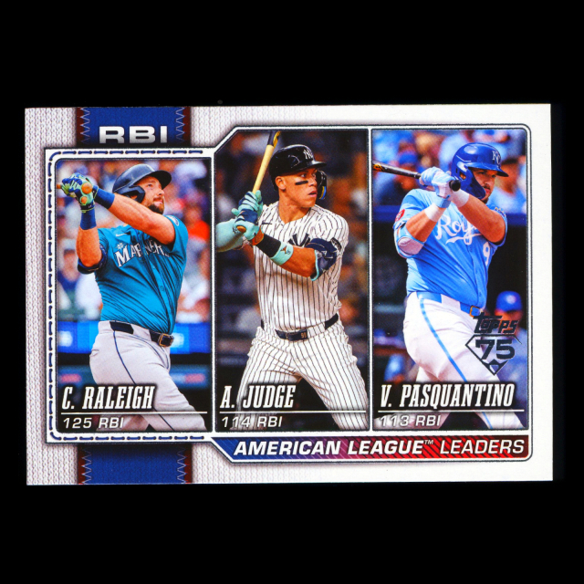 Pasquantino - Raleigh - Judge 2026 Topps Leaders Royals - Mariners - Yankees