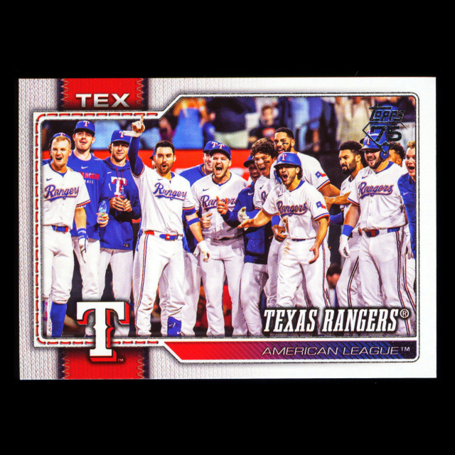 Texas Rangers 2026 Topps Team Card Rangers