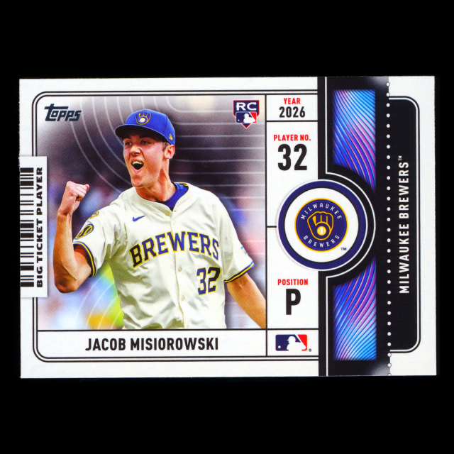 Jacob Misiorowski RC 2026 Topps Big Ticket Players Rookie Brewers