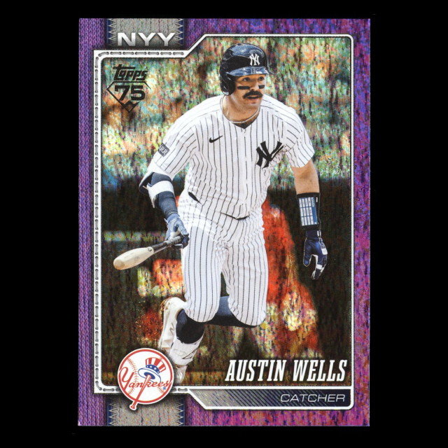 Austin Wells 2026 Topps Purple Holo Foil Yankees 117/250