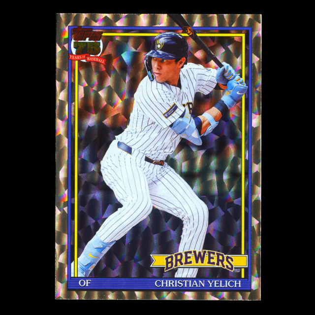 Christian Yelich 2026 Topps '91 Topps Crackle Foil Brewers
