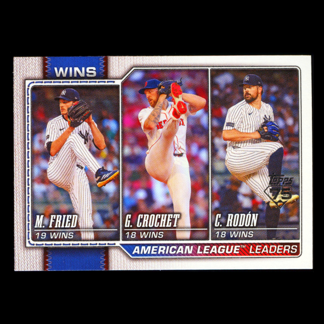 Fried - Crochet - Rodn 2026 Topps League Leaders Yankees - Red Sox - Yankees